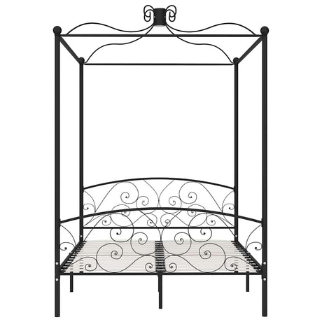 Vidaxl hemelbedframe metaal zwart 140x200 cm