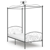Vidaxl hemelbedframe metaal grijs 100x200 cm