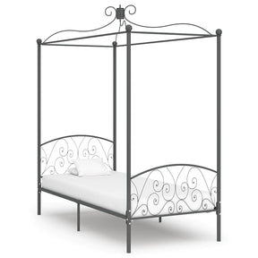 Vidaxl hemelbedframe metaal grijs 100x200 cm
