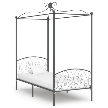 Vidaxl hemelbedframe metaal grijs 100x200 cm
