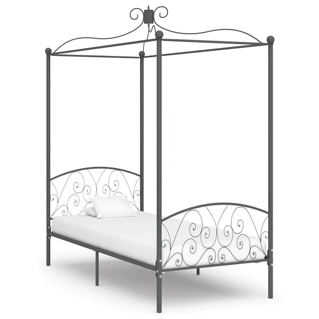 Vidaxl hemelbedframe metaal grijs 100x200 cm