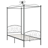 Vidaxl hemelbedframe metaal grijs 100x200 cm