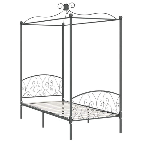 Vidaxl hemelbedframe metaal grijs 100x200 cm