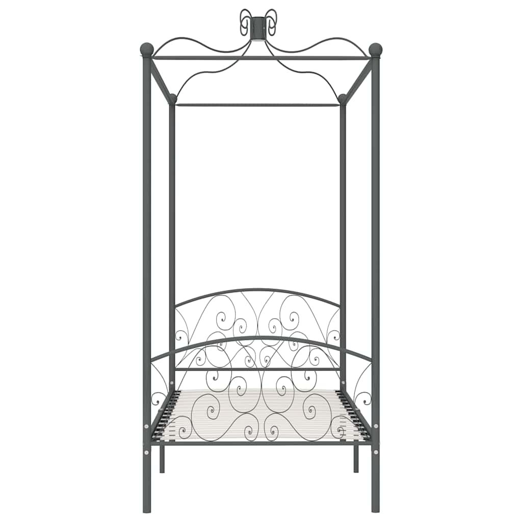 Vidaxl hemelbedframe metaal grijs 100x200 cm