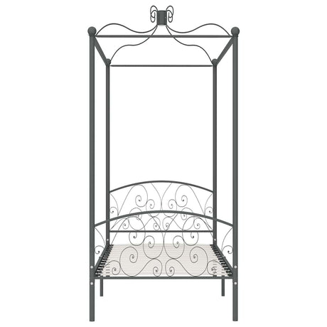 Vidaxl hemelbedframe metaal grijs 100x200 cm