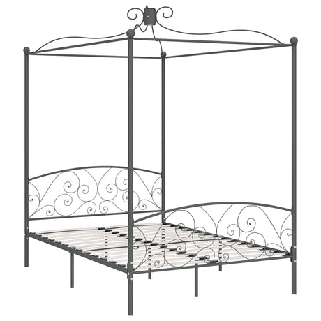 Vidaxl hemelbedframe metaal grijs 140x200 cm
