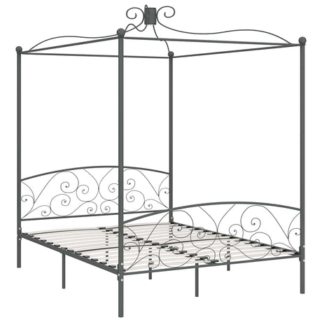 Vidaxl hemelbedframe metaal grijs 160x200 cm