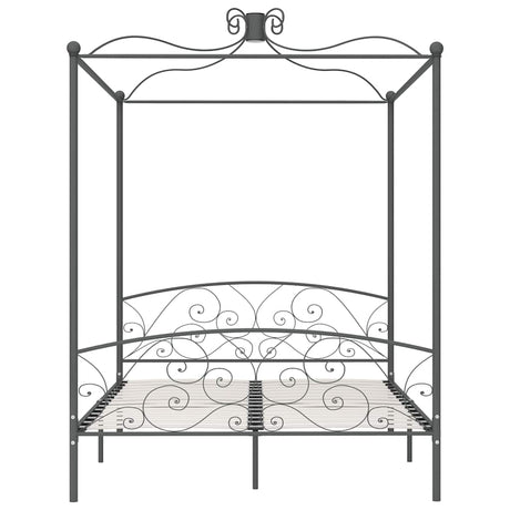 Vidaxl hemelbedframe metaal grijs 160x200 cm