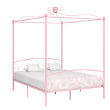 Vidaxl hemelbedframe metaal roze 160x200 cm