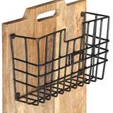 Vidaxl tijdschriftenwandrek 33x10x67 cm massief ruw mangohout