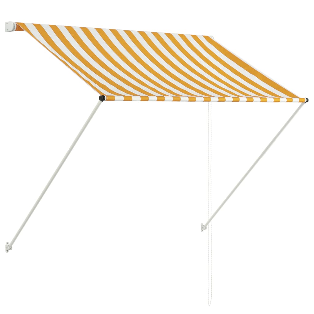 Vidaxl Luifel Extendible 100x150 cm amarillo y blanco