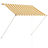 Vidaxl Luifel Extendible 100x150 cm amarillo y blanco