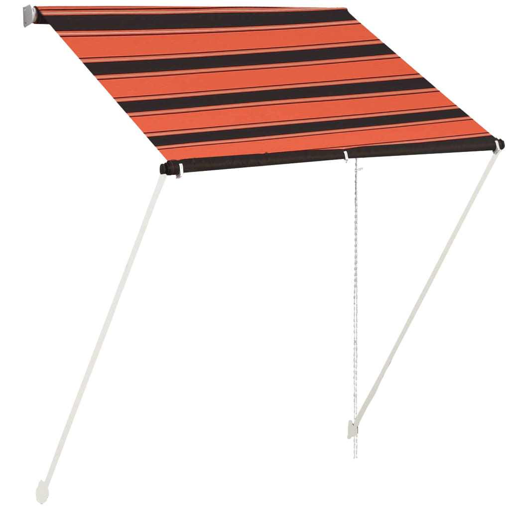 Vidaxl Luifel utdragbar 150x150 cm orange och brun