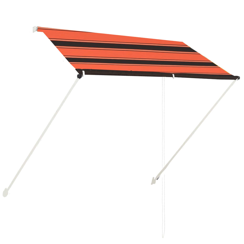 Vidaxl Luifel Extendable 200x150 cm oranžna in rjava