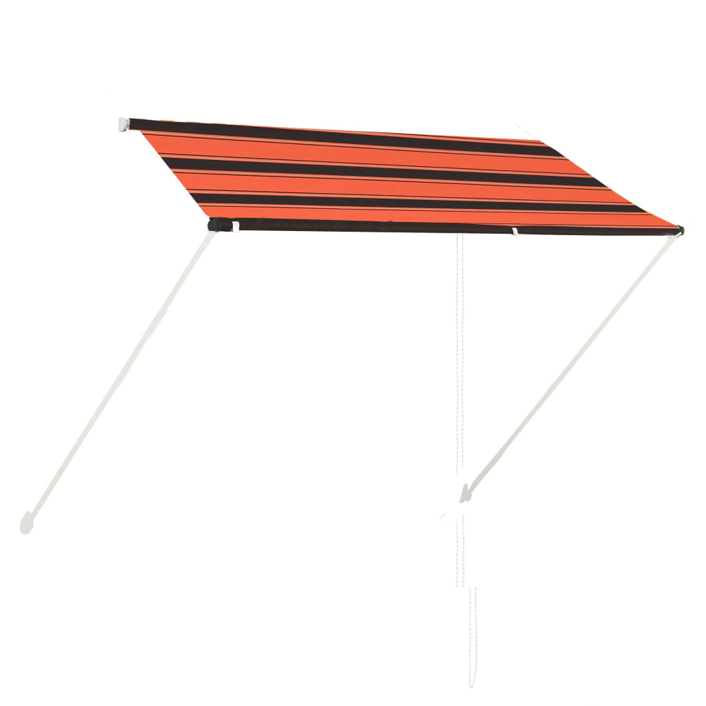 Vidaxl Luifel Extendable 250x150 cm oranžna in rjava