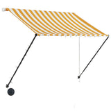 Vidaxl Luifel extensible con LED 150x150 cm amarillo y blanco