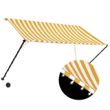 Vidaxl Luifel extendable with LED 250x150 cm yellow and white