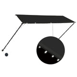 Vidaxl luifel extensible avec LED 300x150 cm anthracite