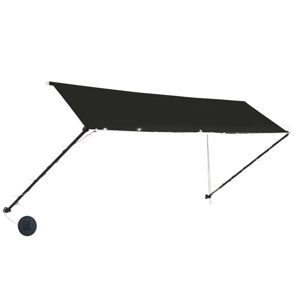 Vidaxl luifel extensible avec LED 400x150 cm anthracite