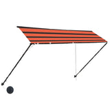 Vidaxl Luifel extensible avec LED 300x150 cm orange et marron