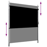 Vidaxl Roller Blind für Außenerweiter 200x270 cm Anthrazit