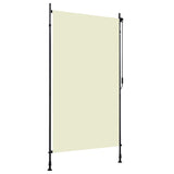 Vidaxl rulleblind for utenfor 120x270 cm krem