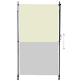 Vidaxl rulleblind for utenfor 120x270 cm krem