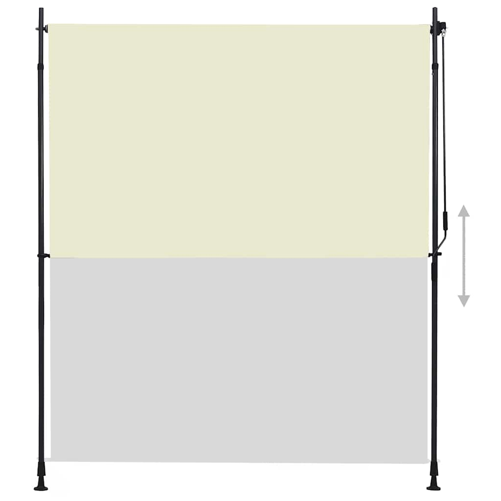 Vidaxl rulleblind for utenfor 200x270 cm krem