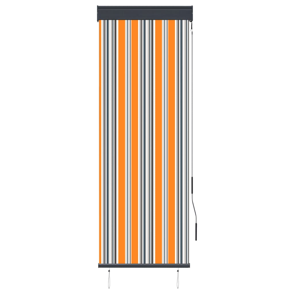 Vidaxl roller blind for outside 60x250 cm yellow and blue