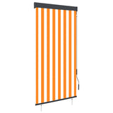 Vidaxl Roller Blind para fuera de 80x250 cm blanco y naranja