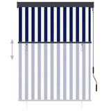 Vidaxl rolgordijn voor buiten 120x250 cm blauw en wit