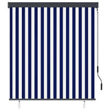 Vidaxl rolgordijn voor buiten 140x250 cm blauw en wit