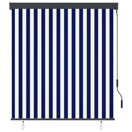 Vidaxl rolgordijn voor buiten 140x250 cm blauw en wit