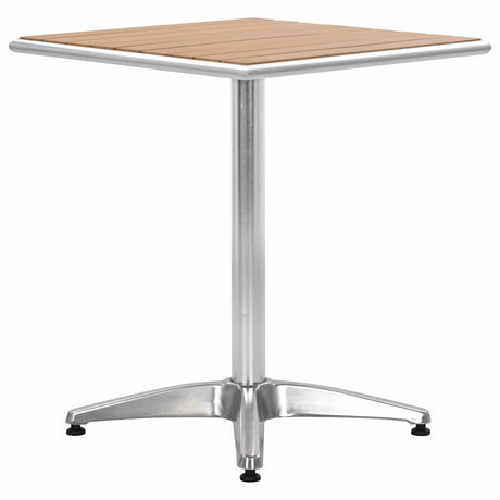 Vidaxl tuintafel 60x60x70 cm aluminium en hkc zilverkleurig