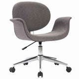 Vidaxl eetkamerstoel draaibaar stof grijs