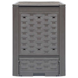 VIDAXL -Kompostbehälter 2 PCs 600 L 60x60x83 cm Kunststoff Rattan Braun