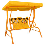 Vidaxl Children's Swing Bank 115x75x110 cm tessuto giallo