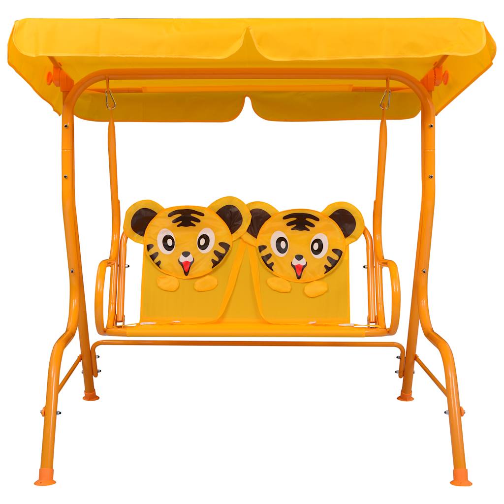 Vidaxl Children's Swing Bank 115x75x110 cm tessuto giallo