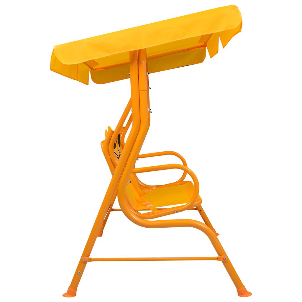 Vidaxl Children's Swing Bank 115x75x110 cm de tela amarillo