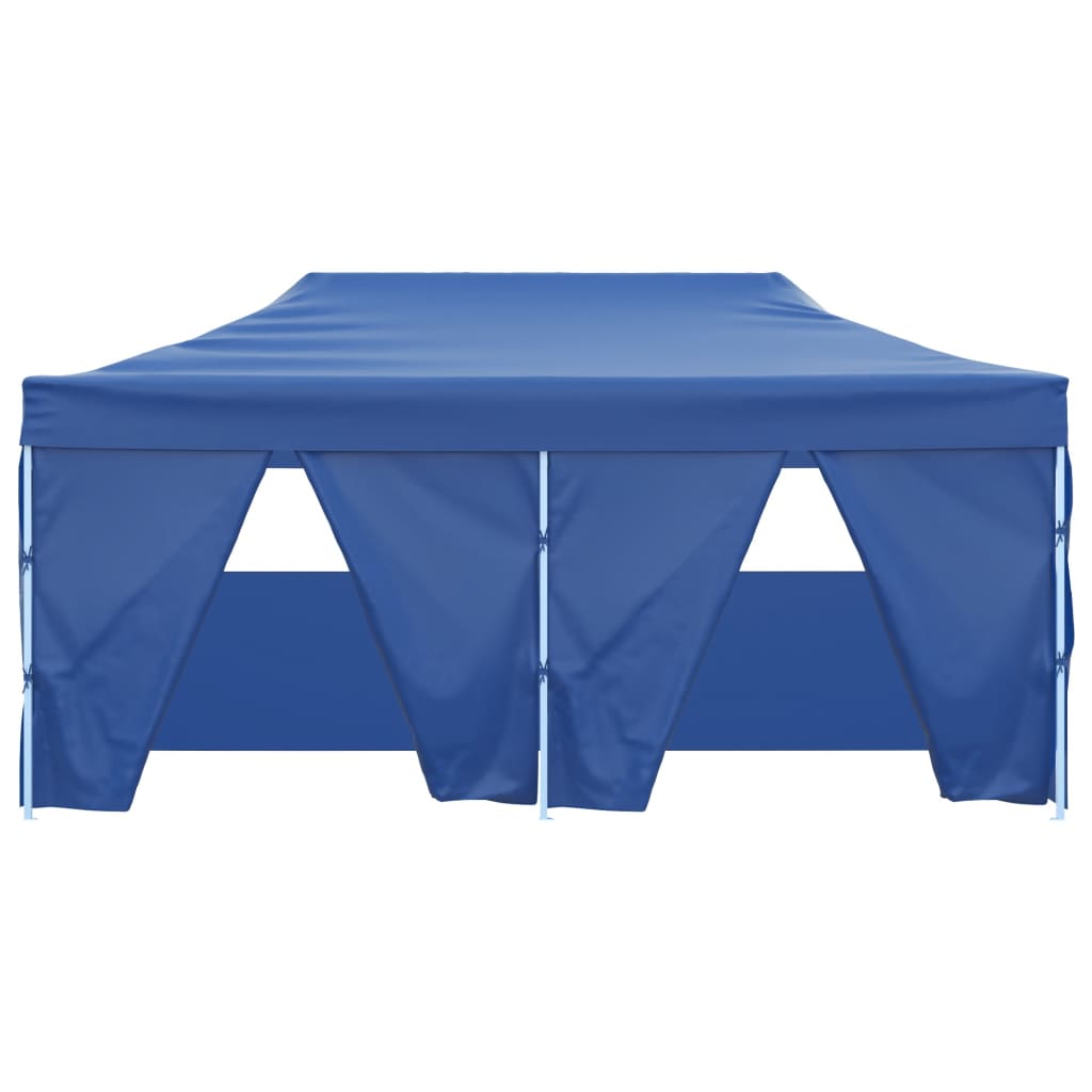 VidaXL Partytent met 4 zijwanden inklapbaar 3x6 m staal blauw