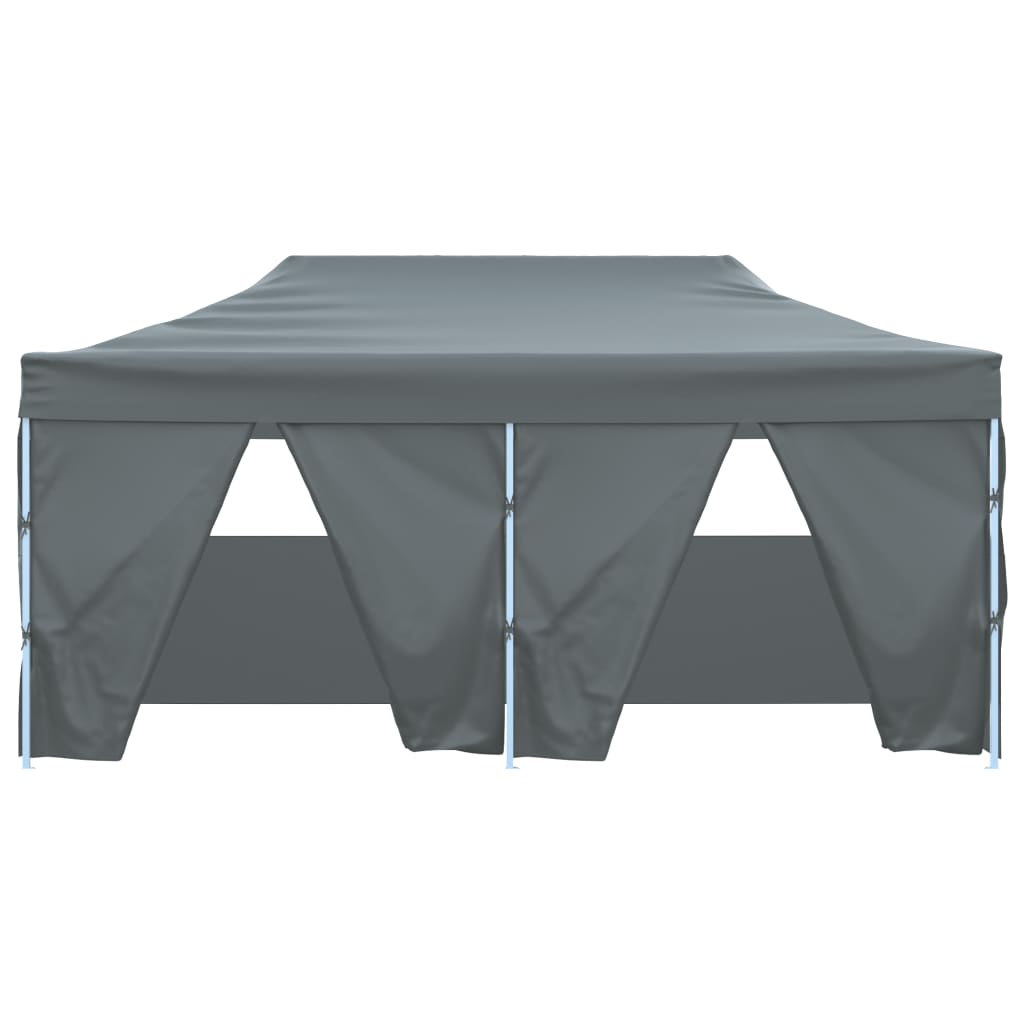 Vidaxl Party tent with 4 side walls foldable 3x6 m steel anthracite