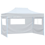 Vidaxl Party Tent med 4 sidevegger sammenleggbare 3x4,5 m hvit