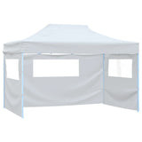 Vidaxl partytent met 3 zijwanden inklapbaar 3x4,5 m wit