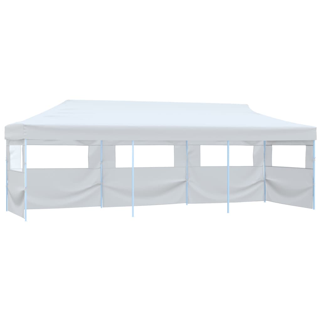 Pop-up di Vidaxl PartyTent con 5 pareti laterali 3x9 m bianco