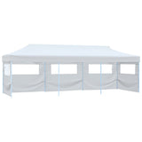 Vidaxl Partytent Pop-up avec 5 murs latéraux 3x9 m blanc