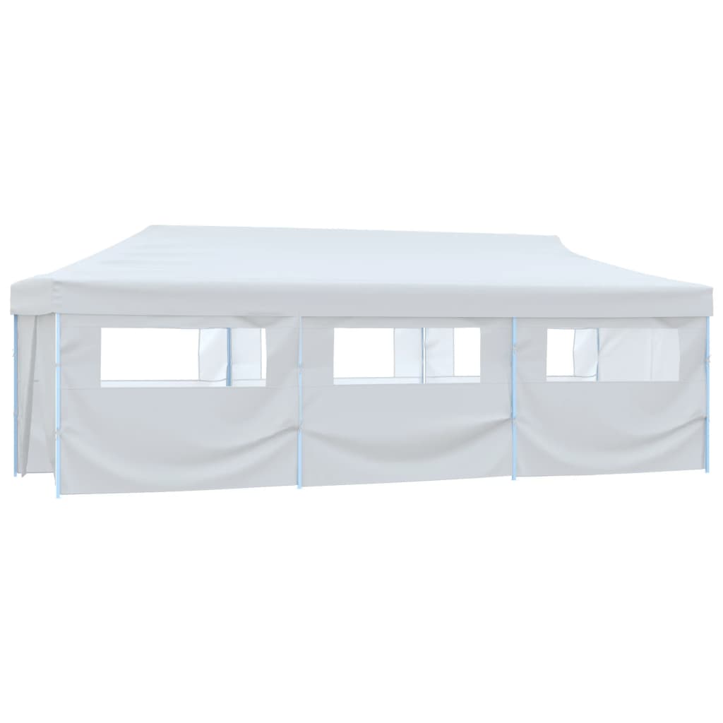 Pop-up di Vidaxl PartyTent con 8 pareti laterali 3x9 m bianco