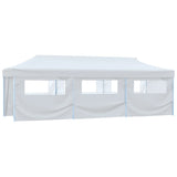 Pop-up di Vidaxl PartyTent con 8 pareti laterali 3x9 m bianco