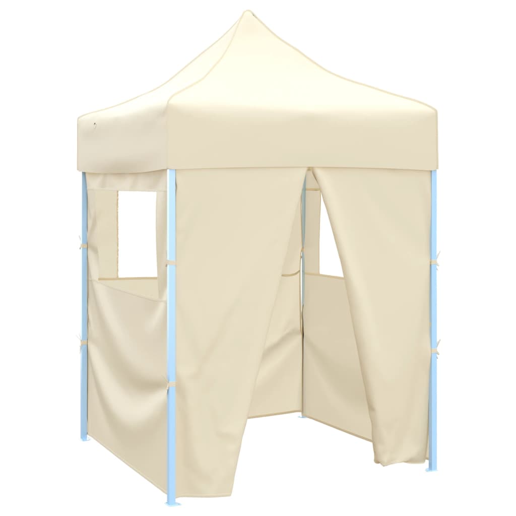 Tenda per feste Vidaxl con 4 pareti laterali piegheggiando 2x2 m in acciaio