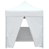 Tenda da festa Vidaxl con 4 pareti laterali pieghevoli 2x2 m in acciaio bianco