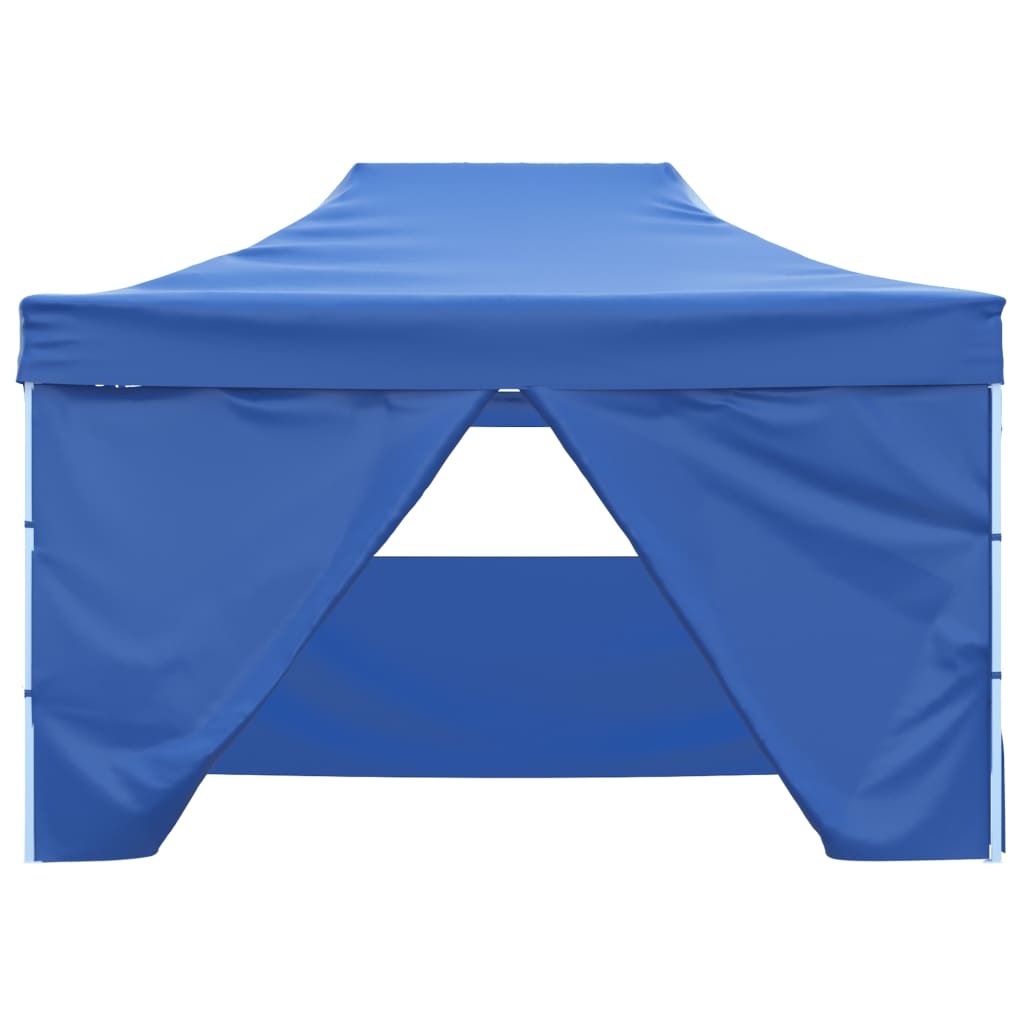 Vidaxl Party tent with 4 side walls foldable 3x4 m steel blue